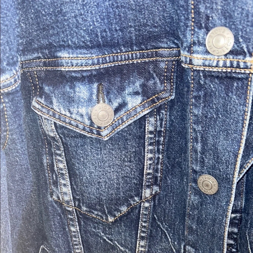 💕 American Eagle Outfitters Blue Denim Jacket - Picture 3 of 7